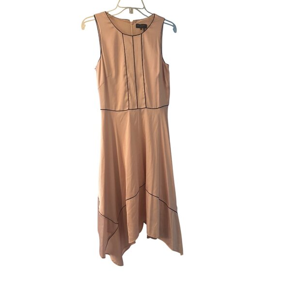 Donna Karan New York XS Pink Sleeveless Dress Black Trim Gatsby Party Feminine - Picture 1 of 5